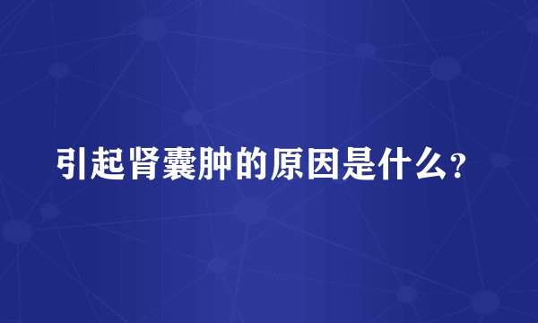 引起肾囊肿的原因是什么？