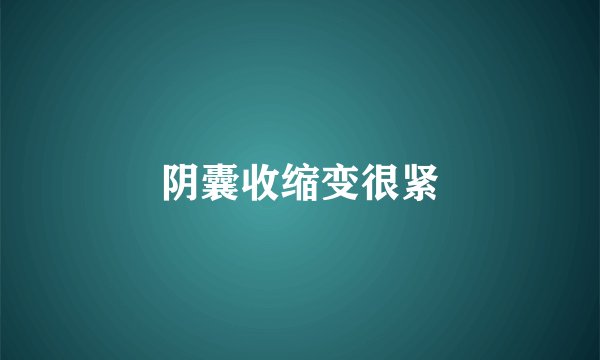 阴囊收缩变很紧