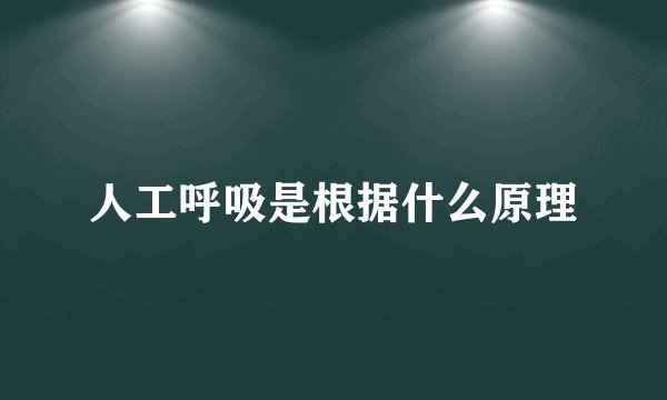 人工呼吸是根据什么原理