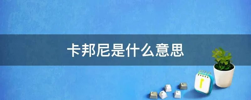 卡邦尼是什么意思