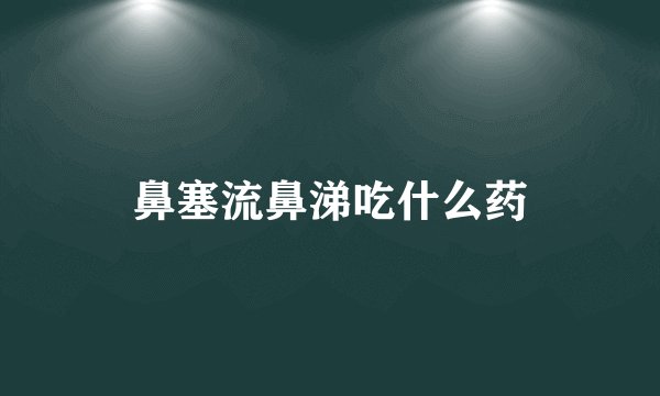 鼻塞流鼻涕吃什么药
