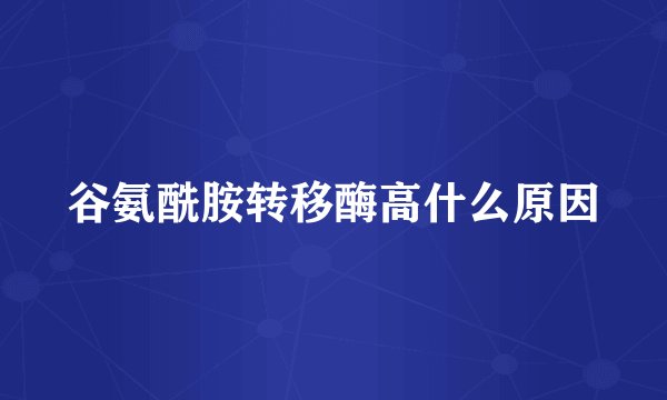 谷氨酰胺转移酶高什么原因