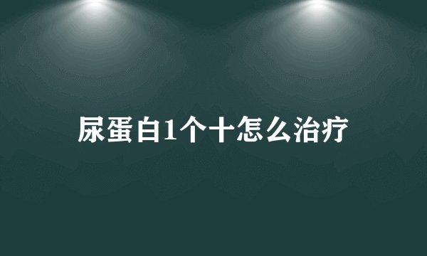 尿蛋白1个十怎么治疗