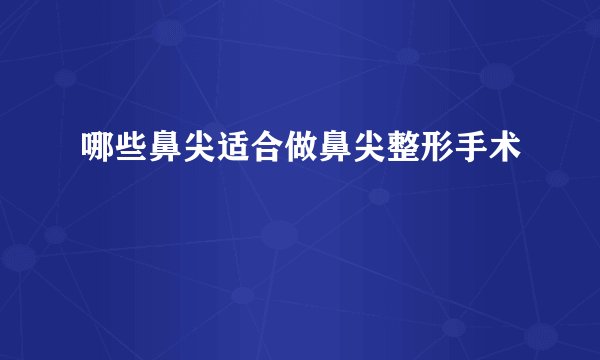 哪些鼻尖适合做鼻尖整形手术