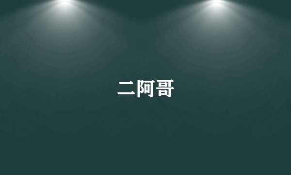 二阿哥