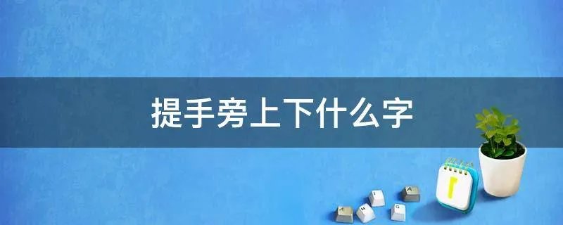提手旁上下什么字