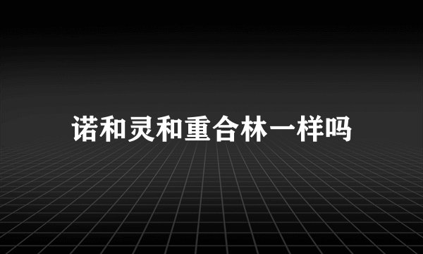 诺和灵和重合林一样吗