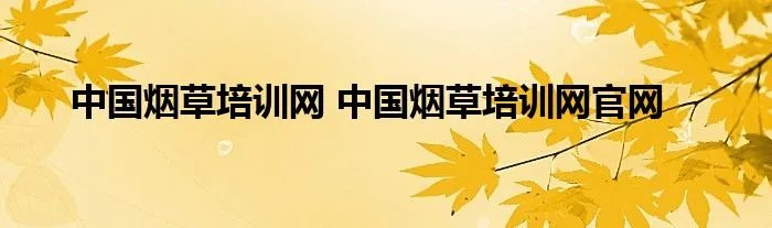 中国烟草培训网 中国烟草培训网官网