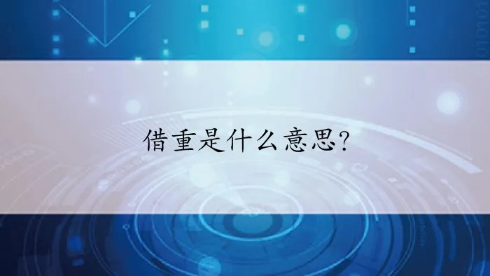 借重是什么意思？