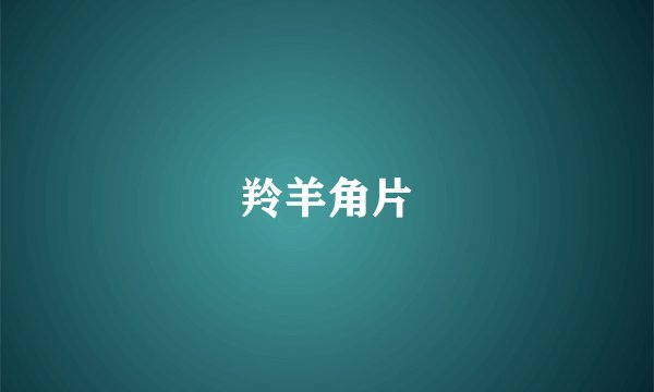 羚羊角片