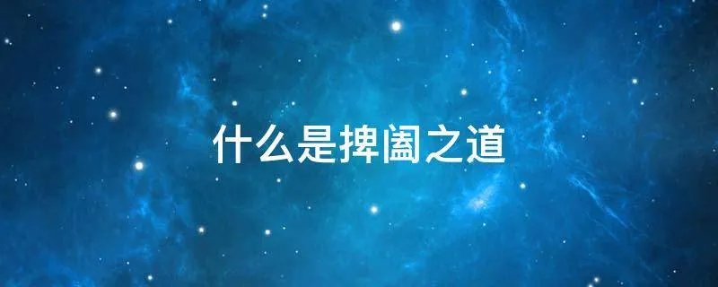 什么是捭阖之道