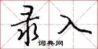 录入