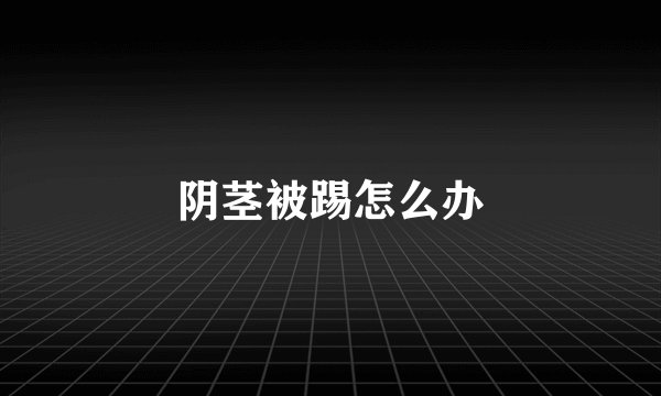 阴茎被踢怎么办