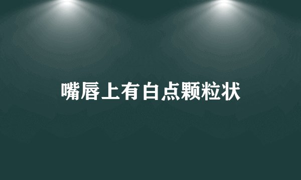 嘴唇上有白点颗粒状