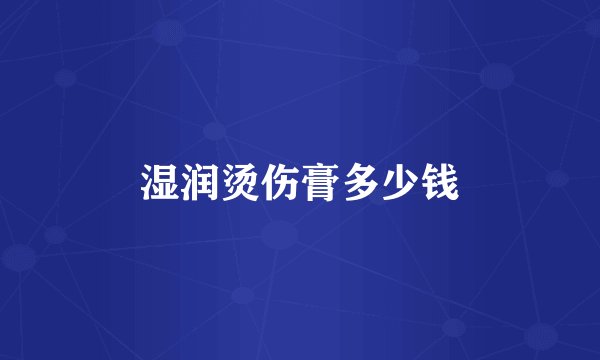 湿润烫伤膏多少钱