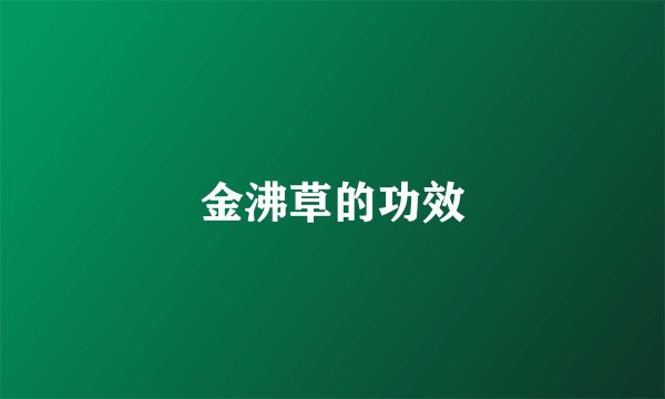 金沸草的功效