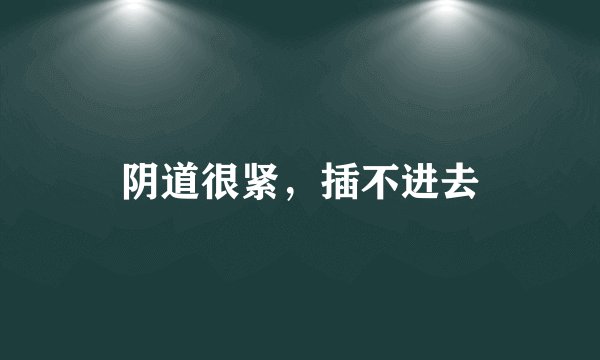 阴道很紧,插不进去
