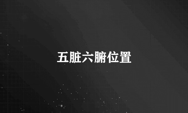 五脏六腑位置