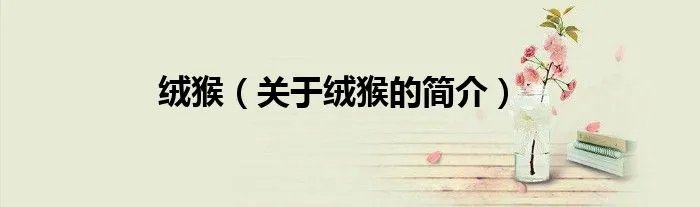 绒猴（关于绒猴的简介）