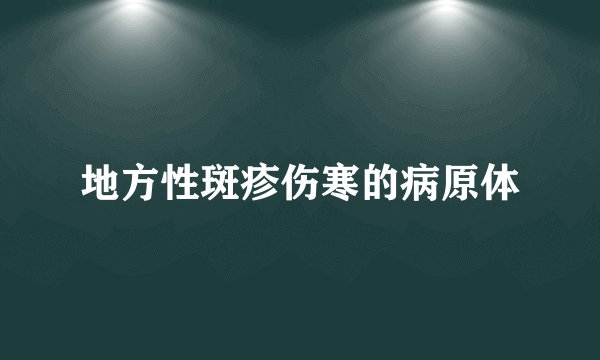 地方性斑疹伤寒的病原体