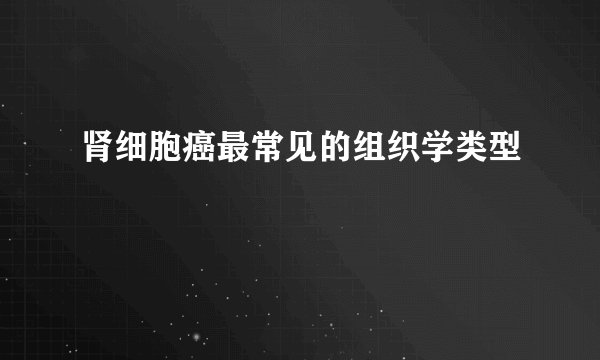 肾细胞癌最常见的组织学类型