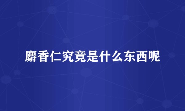 麝香仁究竟是什么东西呢