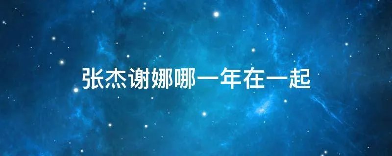 张杰谢娜哪一年在一起