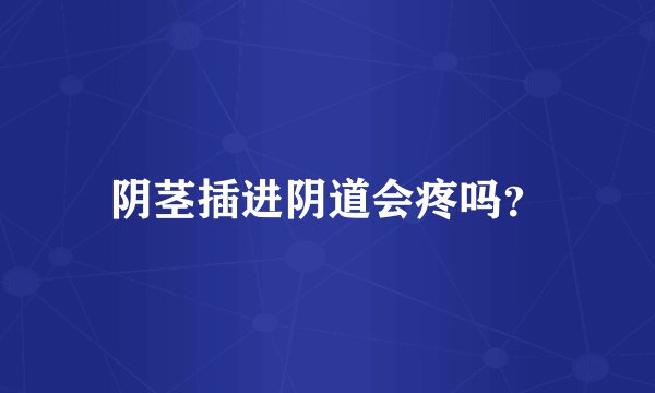 阴茎插进阴道会疼吗？