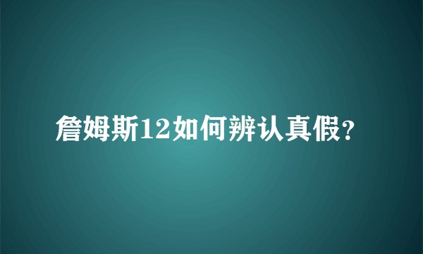 詹姆斯12如何辨认真假？