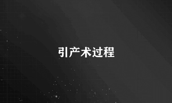 引产术过程