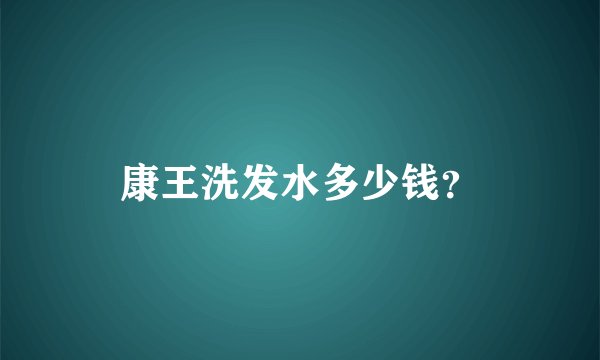 康王洗发水多少钱？