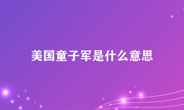 美国童子军是什么意思