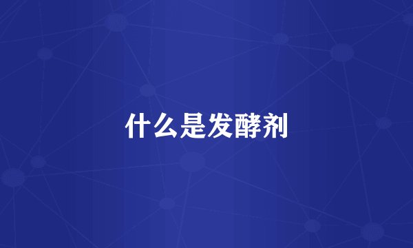 什么是发酵剂