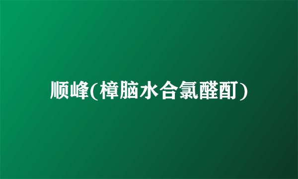 顺峰(樟脑水合氯醛酊)