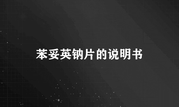 苯妥英钠片的说明书