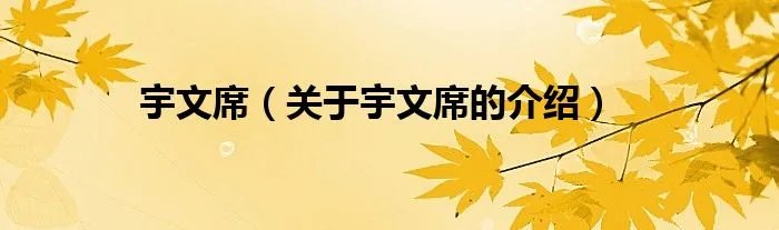 宇文席（关于宇文席的介绍）