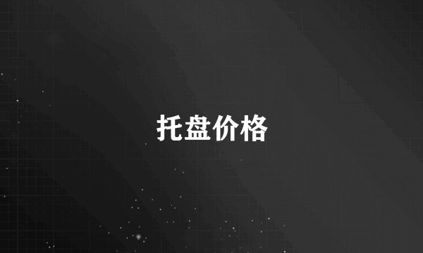 托盘价格