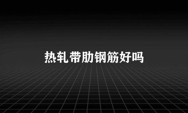 热轧带肋钢筋好吗
