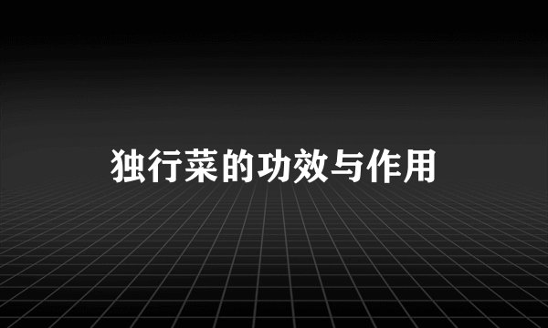 独行菜的功效与作用