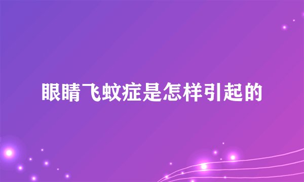 眼睛飞蚊症是怎样引起的